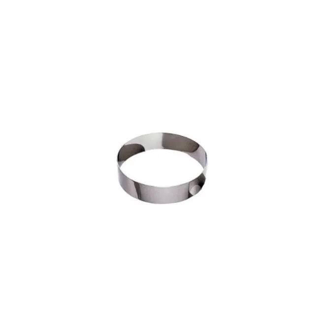 Gobel open custardring ø 14 cm h 3,5 cm rvs