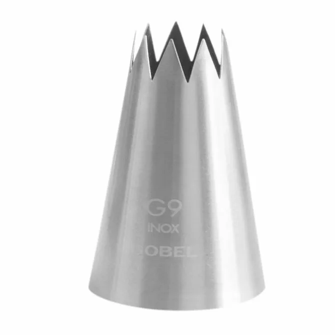 Gobel spuitmond grove kartel 9 tandjes 19 mm rvs