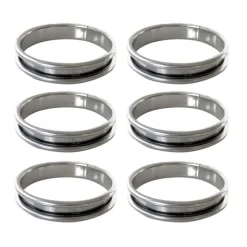 Gobel taartringen 5,5 x 1,2 cm rvs set van 6