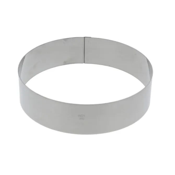 Gobel taartring rond 18 x 4,5 cm rvs