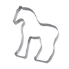 Gobel uitsteekvorm paard 15 cm rvs glans