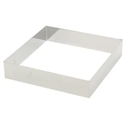 Gobel vierkante taartring 22 cm rvs glans