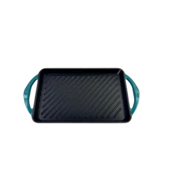 1821 grillplaat 33 x 22 cm gietijzer Gradient Teal