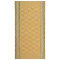 Grubentuch theedoek geblokt 50 x 100 cm linnen/katoen curry/petrol