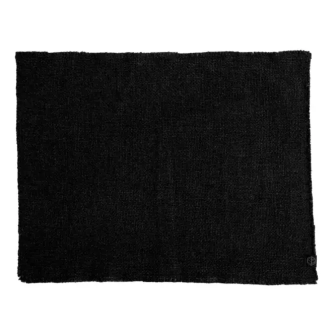 Haomy California placemat 34 x 45 cm viscose linnen zwart