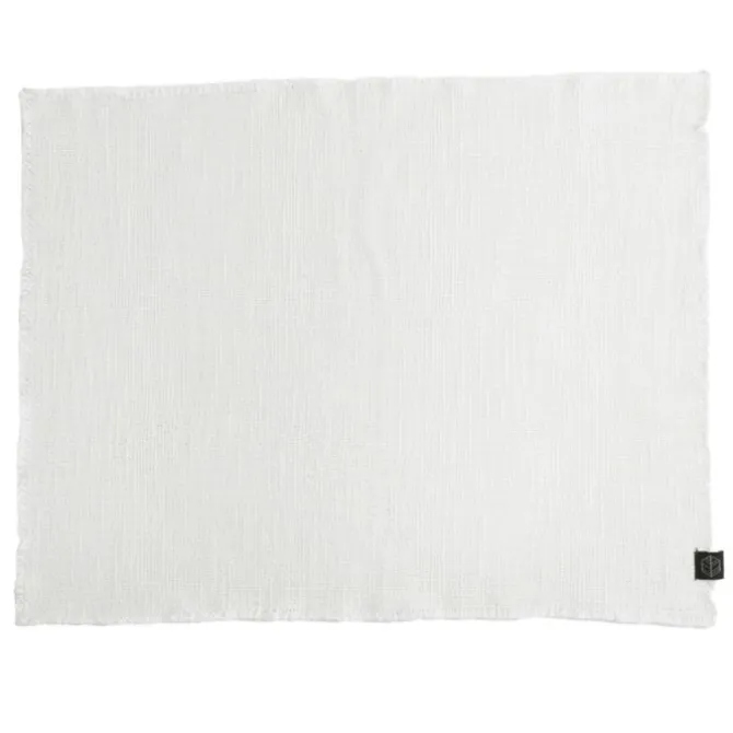 Haomy California placemat 34 x 45 cm viscose linnen wit