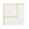 Haomy Corte servet 40 x 40 cm linnen/katoen Wit