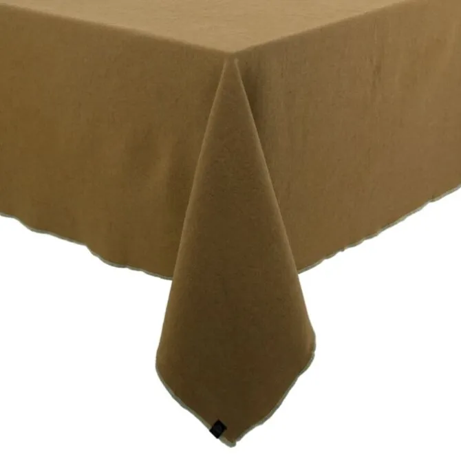 Haomy Corte tafelkleed 160 x 300 cm linnen mokka