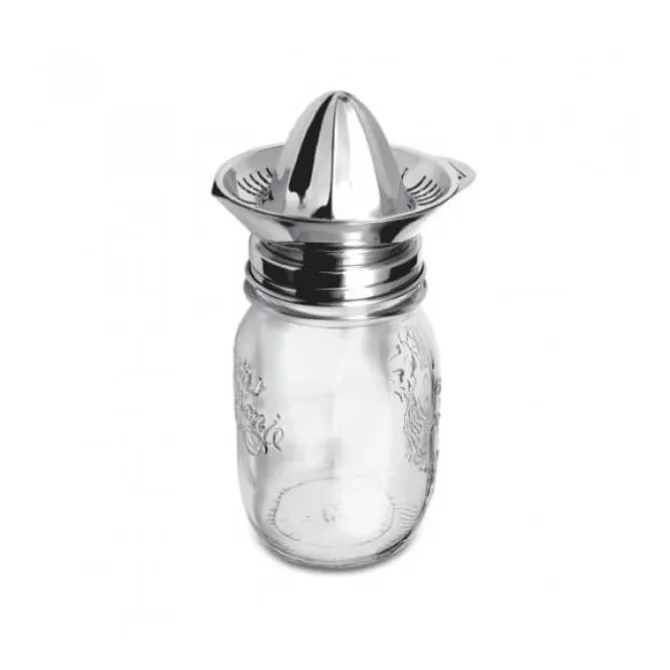 Happy Tappi voorraadpot met sinaasappelpers 500 ml glas rvs