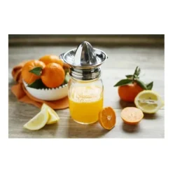 Happy Tappi voorraadpot met sinaasappelpers 500 ml glas rvs