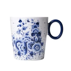 Heinen Delfts Blauw Blauwe Stip Bloemenzee mok