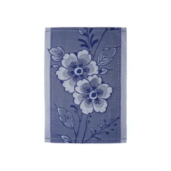 Heinen Delfts Blauw Bloem theedoek