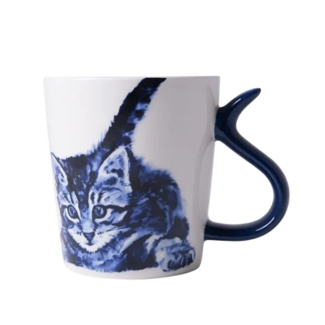 Heinen Delfts Blauw Kattenstaart mok 300 ml