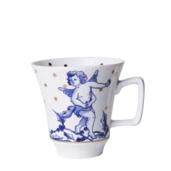Heinen Delfts Blauw Kerstengel koffiemok