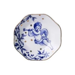 Heinen Delfts Blauw Kerstengel theezakhouder