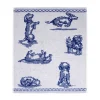 Heinen Delfts Blauw Teckel Nhaan handdoek