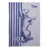 Heinen Delfts Blauw Teckel Nhaan Streep theedoek