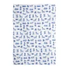 Heinen Delfts Blauw Teckel Nhaan theedoek wit