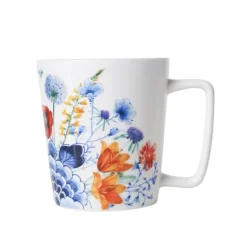 Heinen Delfts Blauw Wildbloemen Bloemen oase theemok 300 ml