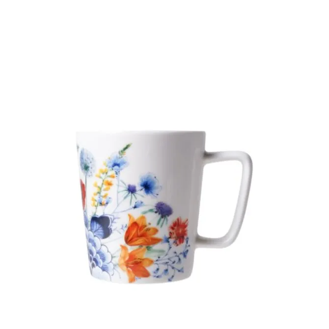 Heinen Delfts Blauw Wildbloemen Bloemen oase mok 145 ml