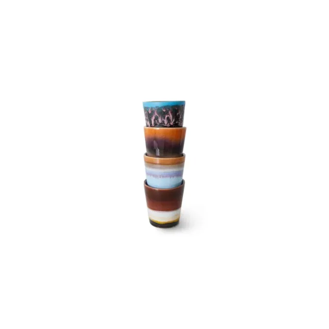 HK Living ACE7239 Solar ristrettomok 80 ml aardewerk 4-delig
