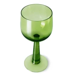 HK Living AGL4470 The Emeralds wijnglas lang 200 ml glas groen 4 stuks