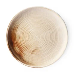 HK Living Chef Ceramics ACE6712 dinerbord ø 26 cm aardewerk Rustic Cream/Brown