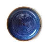 HK Living Chef Ceramics ACE7138 diep bord ø 21,5 cm aardewerk Rustic Blue
