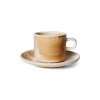 HK Living Chef Ceramics ACE7167 kop en schotel 220 ml aardewerk rustic brown