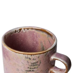 HK Living Chef Ceramics ACE7165 kop en schotel 220 ml aardewerk rustic pink