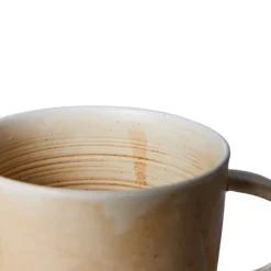 HK Living Chef Ceramics ACE7163 mok 9 cm aardewerk Rustic Cream/Brown