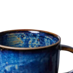 HK Living Chef Ceramics ACE7160 mok 9 cm aardewerk Rustic Blue
