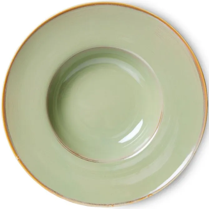 HK Living Chef Ceramics ACE7136 pastabord ø 28,5 cm aardewerk Moss Green