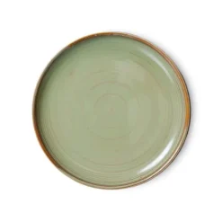 HK Living Chef Ceramics ACE7150 side plate ø 20 cm aardewerk Moss Green