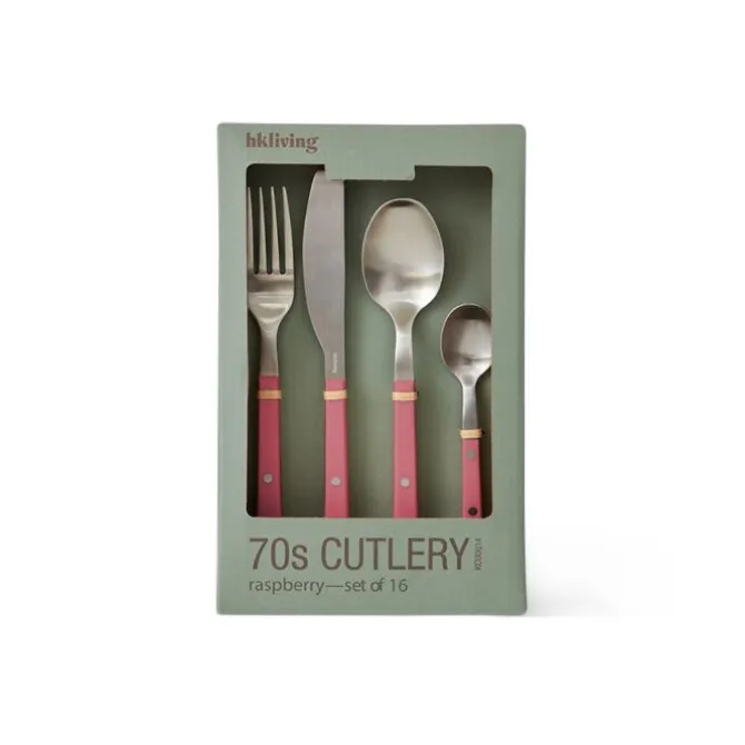 HK Living KCU0021 Raspberry bestekcassette 16-delig