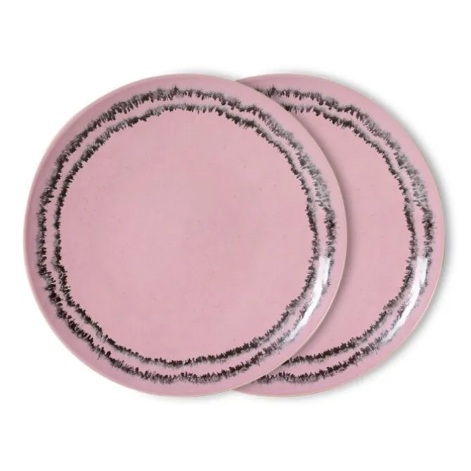 HK Living KST0209 Bubble dinerbord ø 27,5 cm aardewerk 2 stu
