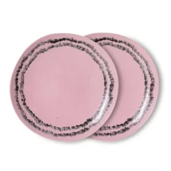 HK Living KST0214 Bubble side plate ø 22 cm aardewerk 2 stuk