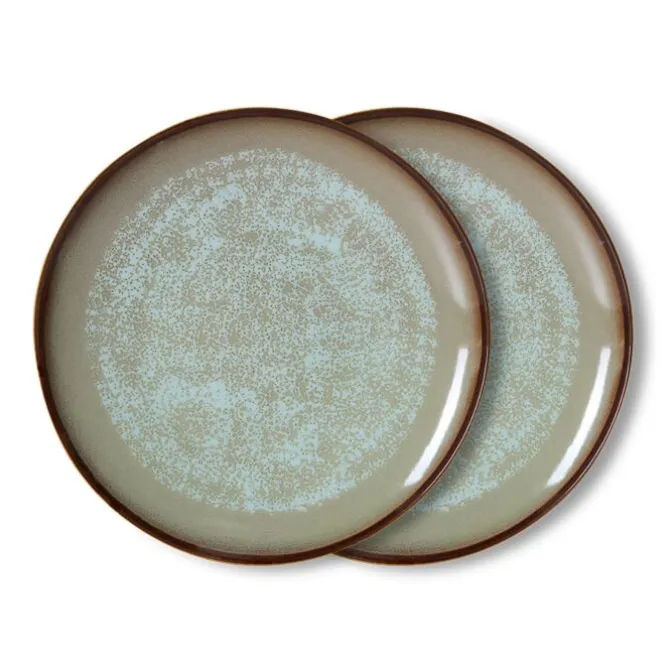 HK Living KST0206 Contrast dinerbord ø 27,5 cm aardewerk 2 s