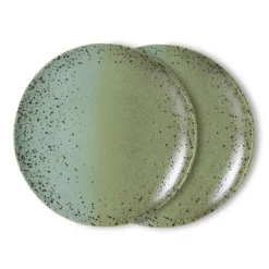 HK Living KST0207 Fleck dinerbord ø 27,5 cm aardewerk 2 stuk