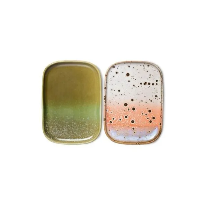 HK Living 70's ACE7122 kleine schalenset 14,5 x 10,5 cm aardewerk 2-delig