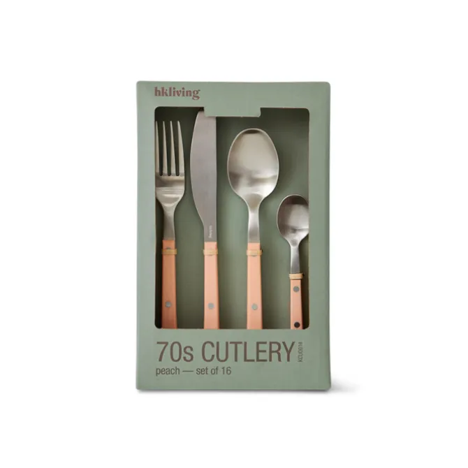 HK Living 70's KCU0014 bestekset Peach 16-delig