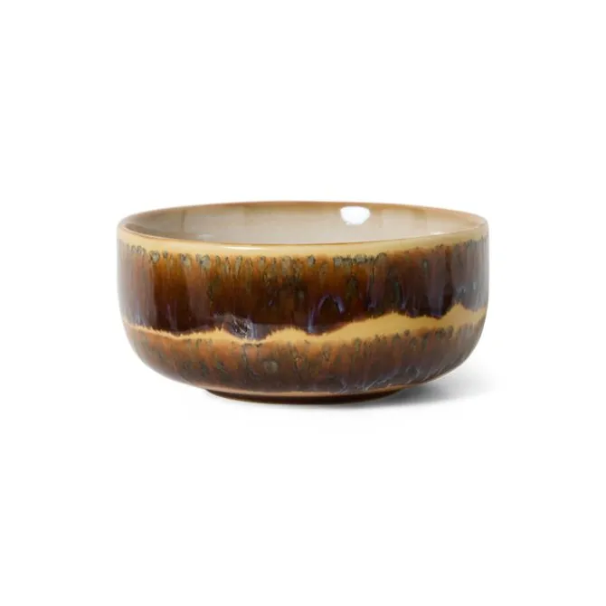 HK Living 70's KST0102 Cliffs dessertkom ø 12,5 cm aardewerk