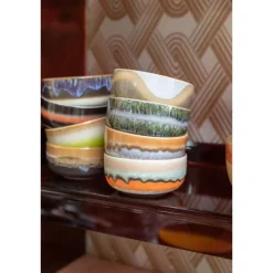 HK Living 70's KST0091 Fern dessertkom ø 12,5 cm aardewerk