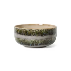 HK Living 70's KST0091 Fern dessertkom ø 12,5 cm aardewerk