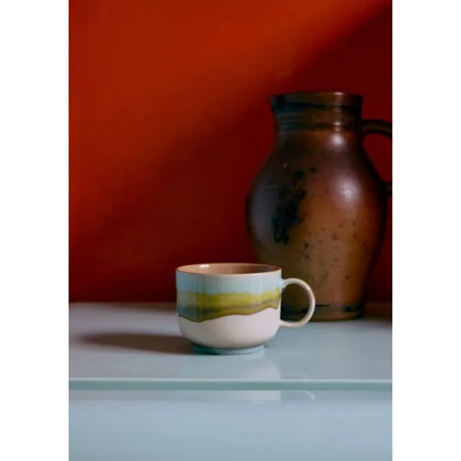 HK Living 70's KST0150 Glint theekop 425 ml aardewerk