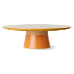 HK Living 70's KST0059 Papaya taartplateau ø 31,5 cm aardewerk
