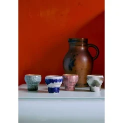 HK Living 70's KST0157 Symbolist lungomok 240 ml aardewerk 2-delig