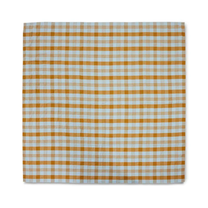 HK Living Vida TTL0002 tafelkleed 180 x 180 cm amber/blue