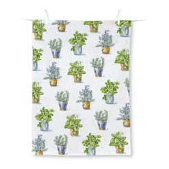 Ihr Aromatic Herbs Theedoek 70 x 50 cm katoen groen