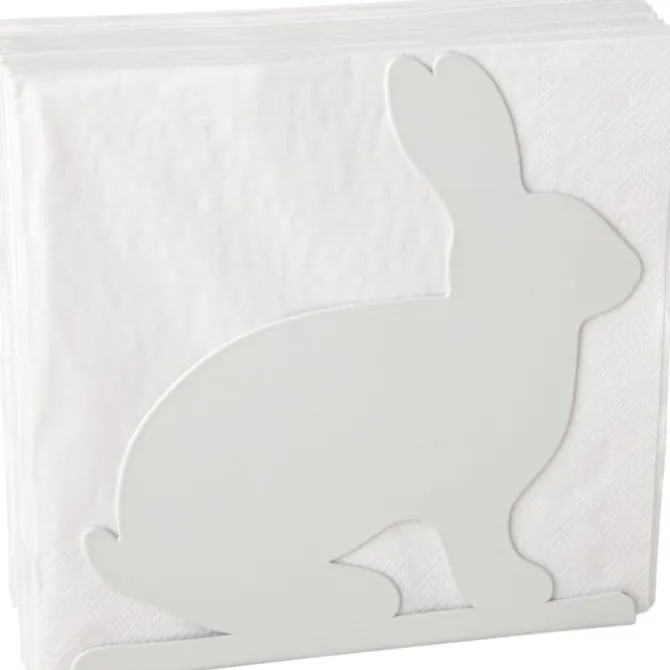 Ihr Bunny servethouder 16,5 x 15 x 4 cm staal wit